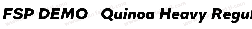 FSP DEMO   Quinoa Heavy Regula字体转换